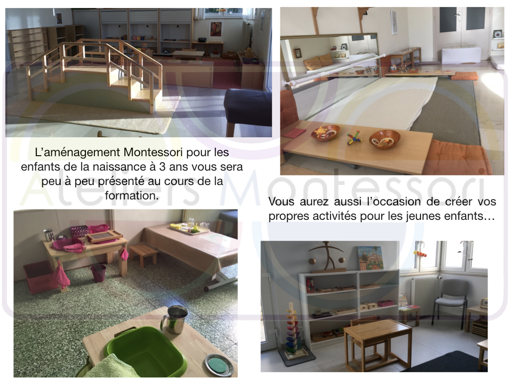 Salle enfants naissance à 3 ans Ateliers Montessori Grasse